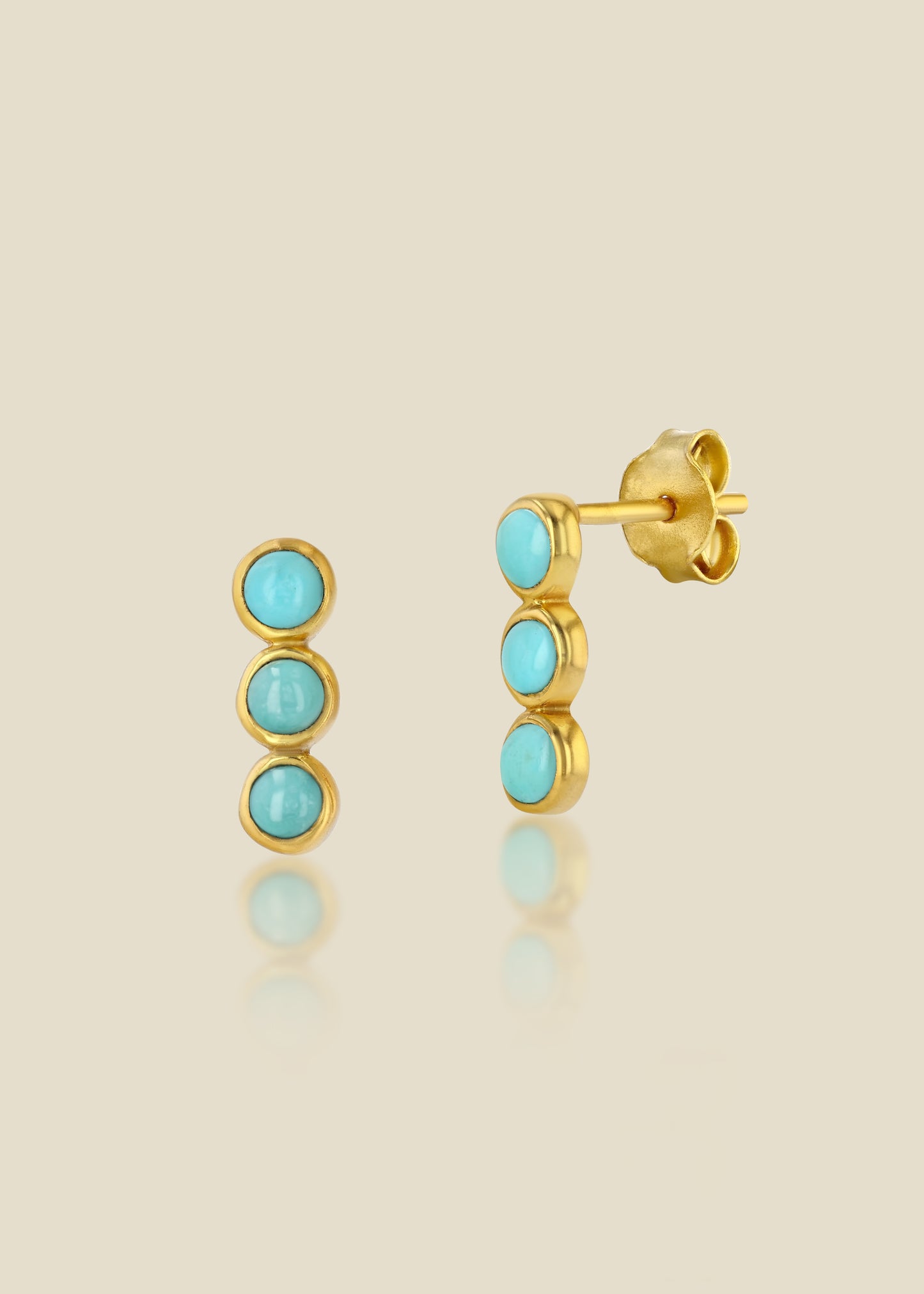 From the Post Turquoise 3 stud earrings
