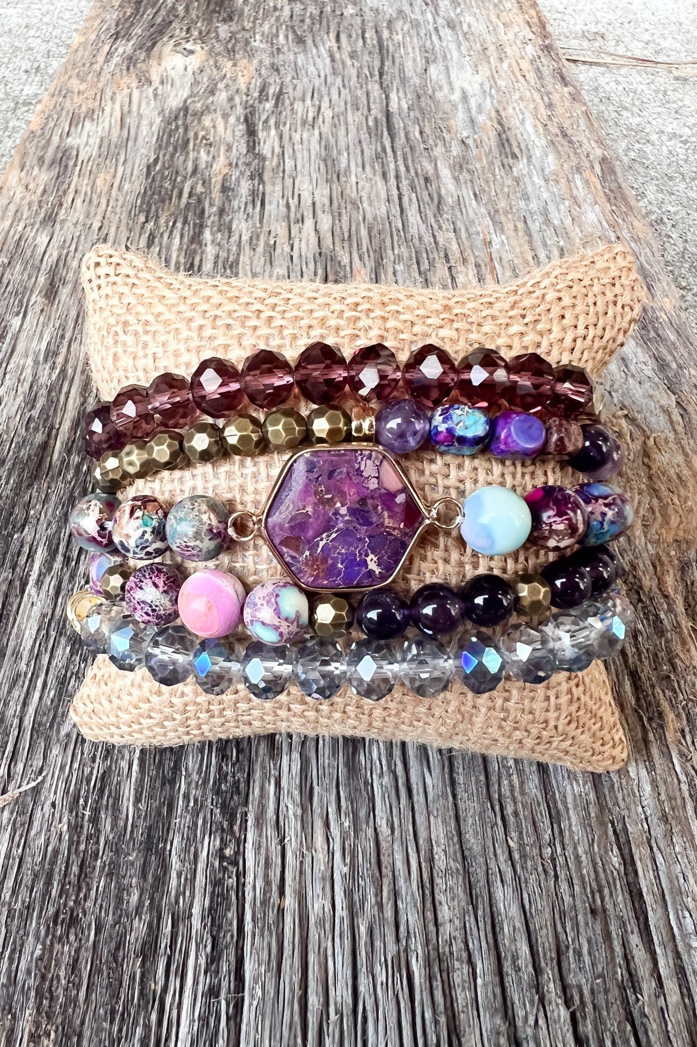 Pre-Order Janet Bracelet Stack Purple
