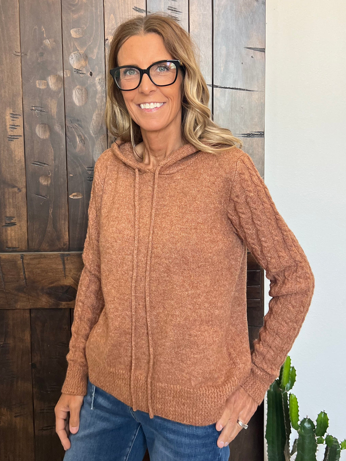 P. S. Kate Knit Down Sweater Hoodie