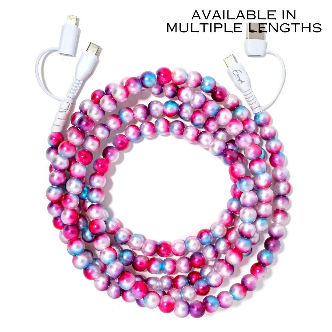 Erimish Pink Ombre 3-in-one Phone Charger - 3ft