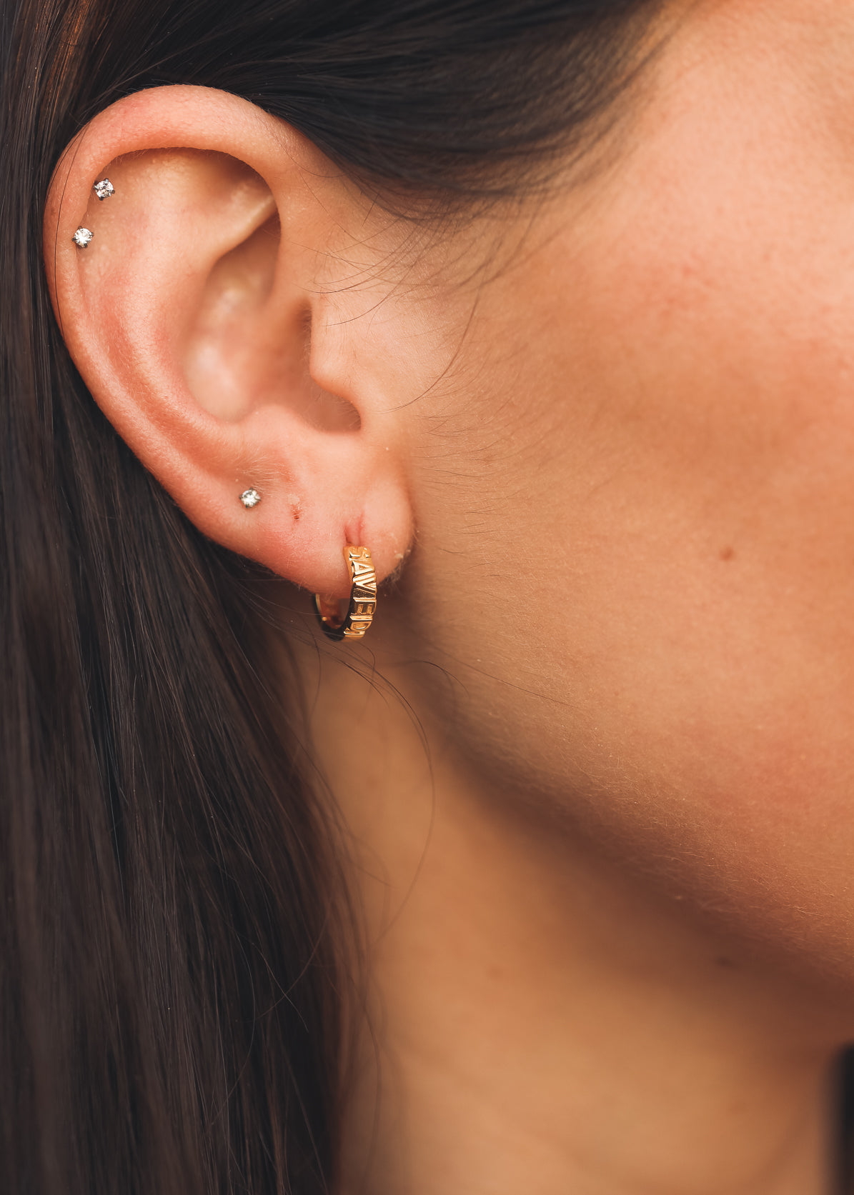 Saved Gold Vermeil hoop earrings