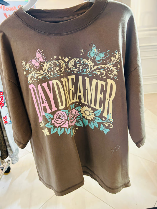 Daydreamer Vintage Boxy Brown Tee