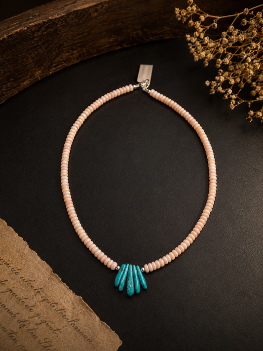 Genuine Turquoise and Natural Gemstone Beaded Necklace