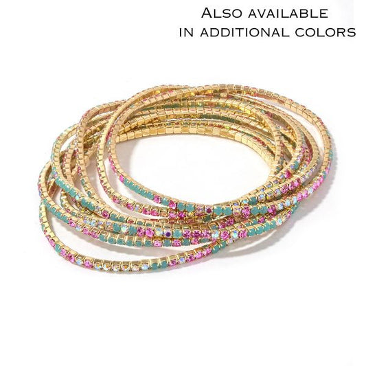 Erimish Confetti Ocean Bracelet Stack in Gold or Silver