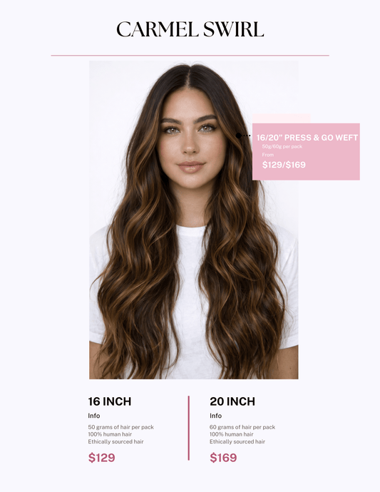 CARMEL SWIRL - Simple Inches. Hair Extensions