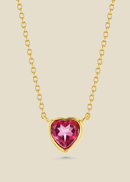 From the Heart Pink Topaz Necklace