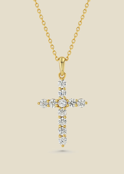 My Strength moissanite cross necklace