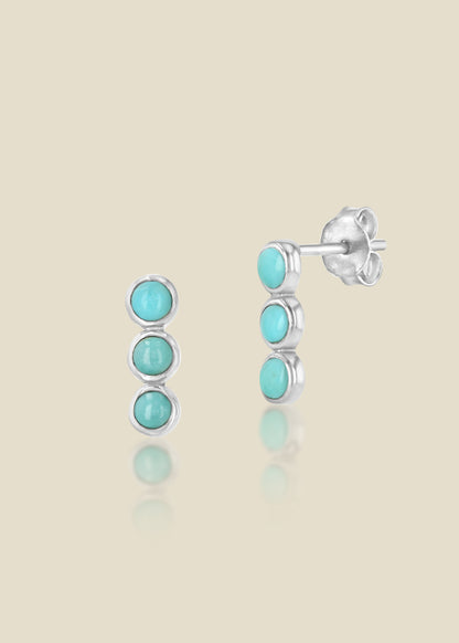 From the Post Turquoise 3 stud earrings