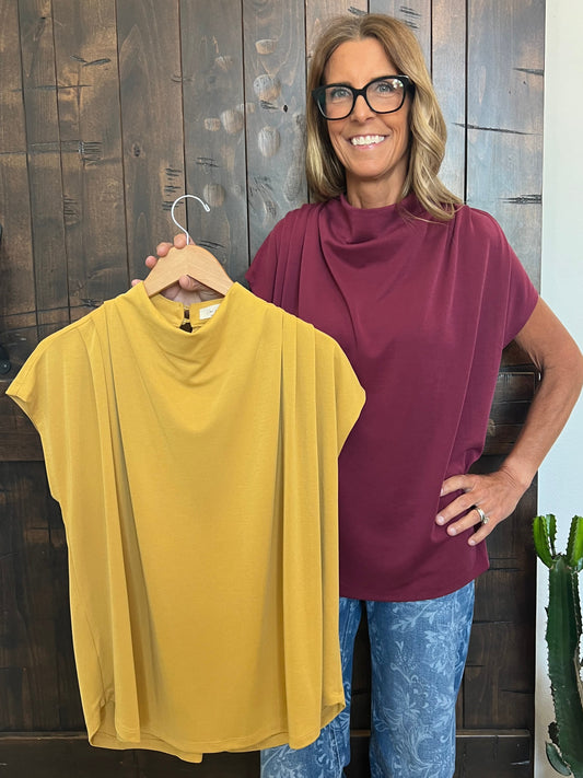 Doe and Rae Draped Dolman Top