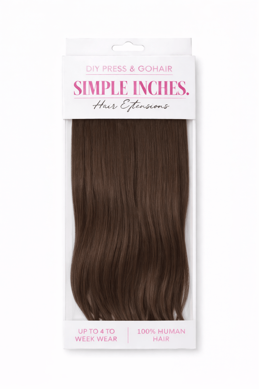 2 Dark Chocolate - Simple Inches. Hair Extensions