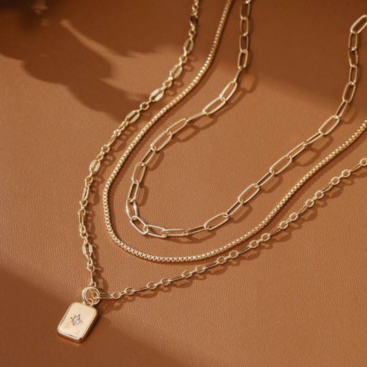 18k Stainless Steel Tarnish Free Layered Necklace