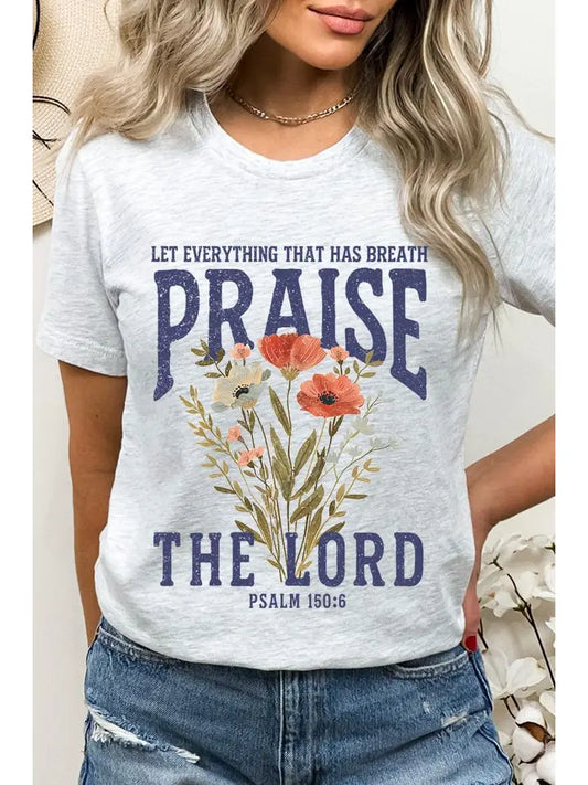 Praise the Lord Floral Graphic Tee