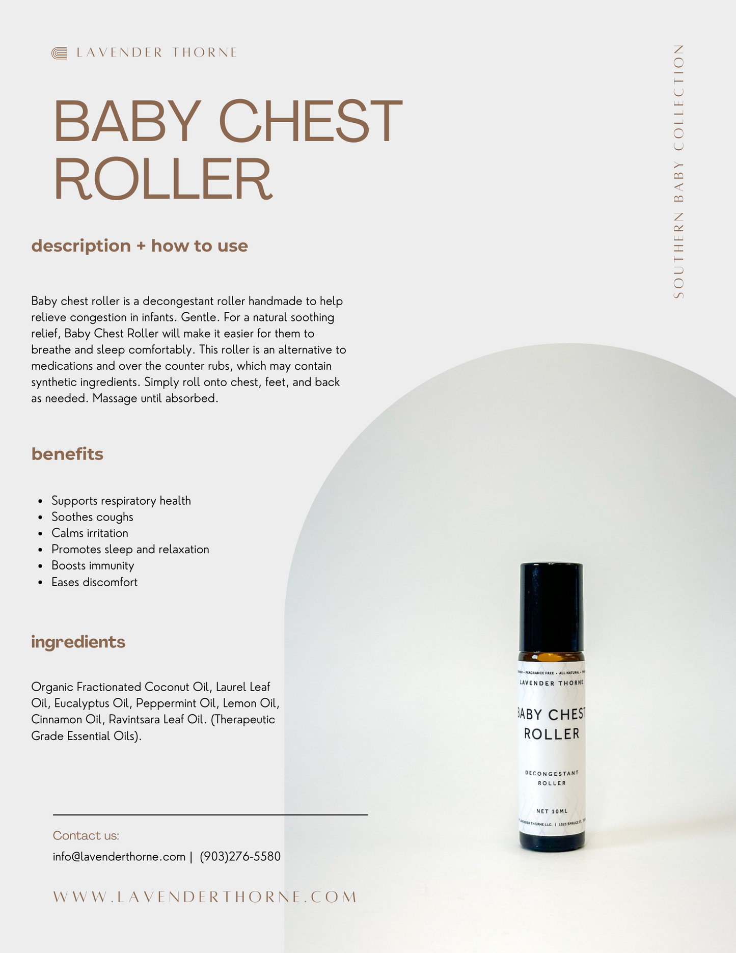 Baby Chest - Decongestant Roller - Pre-Order