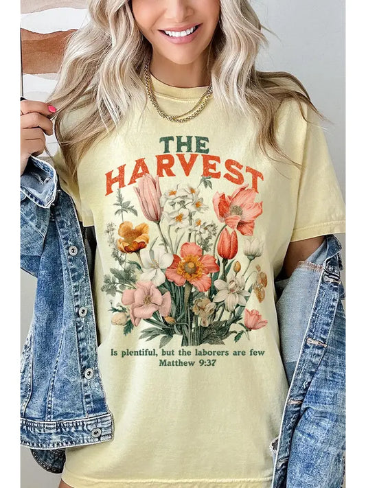 The Harvest Christian Graphic Garment Dyed Tee