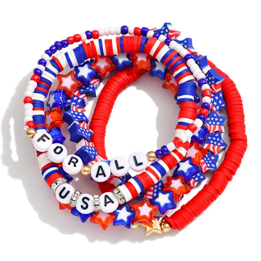 USA 5 stack bracelet