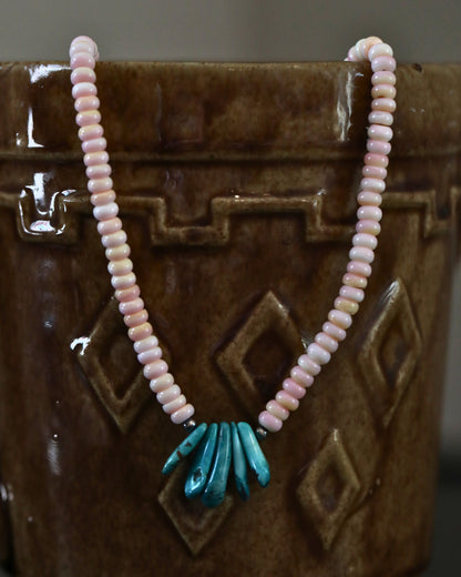 Genuine Turquoise and Natural Gemstone Beaded Necklace