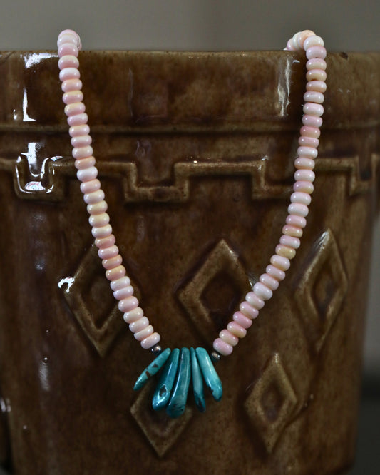 Genuine Turquoise and Natural Gemstone Beaded Necklace