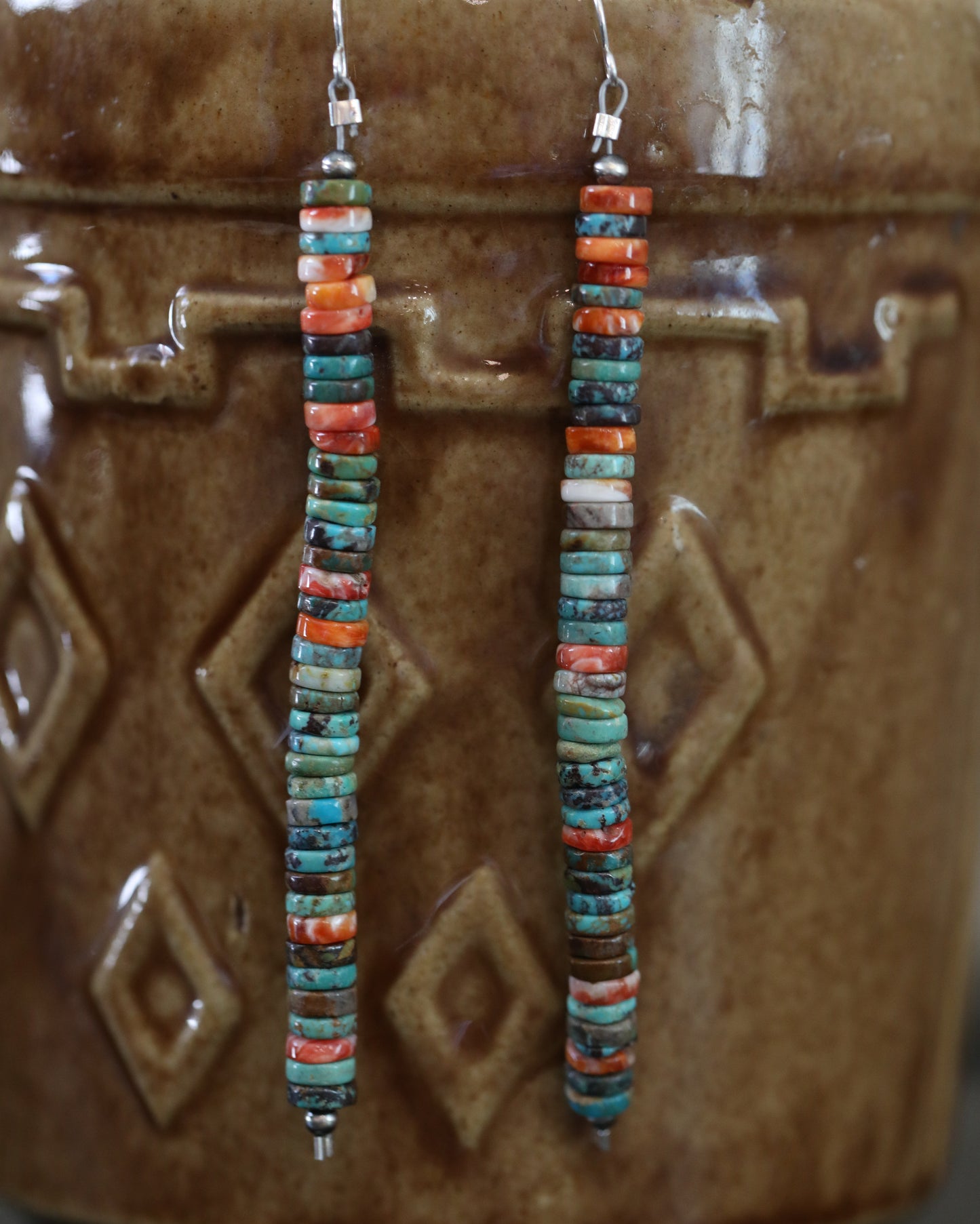 Natural Gemstone Beaded Drop Earrings