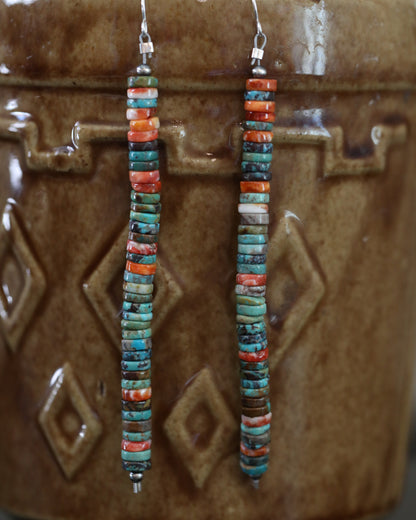 Natural Gemstone Beaded Drop Earrings