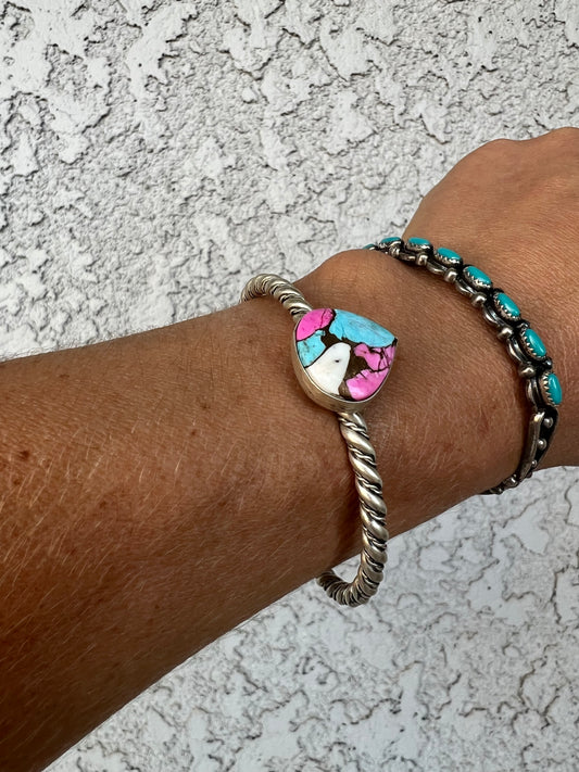 Cotton candy turquoise bracelet