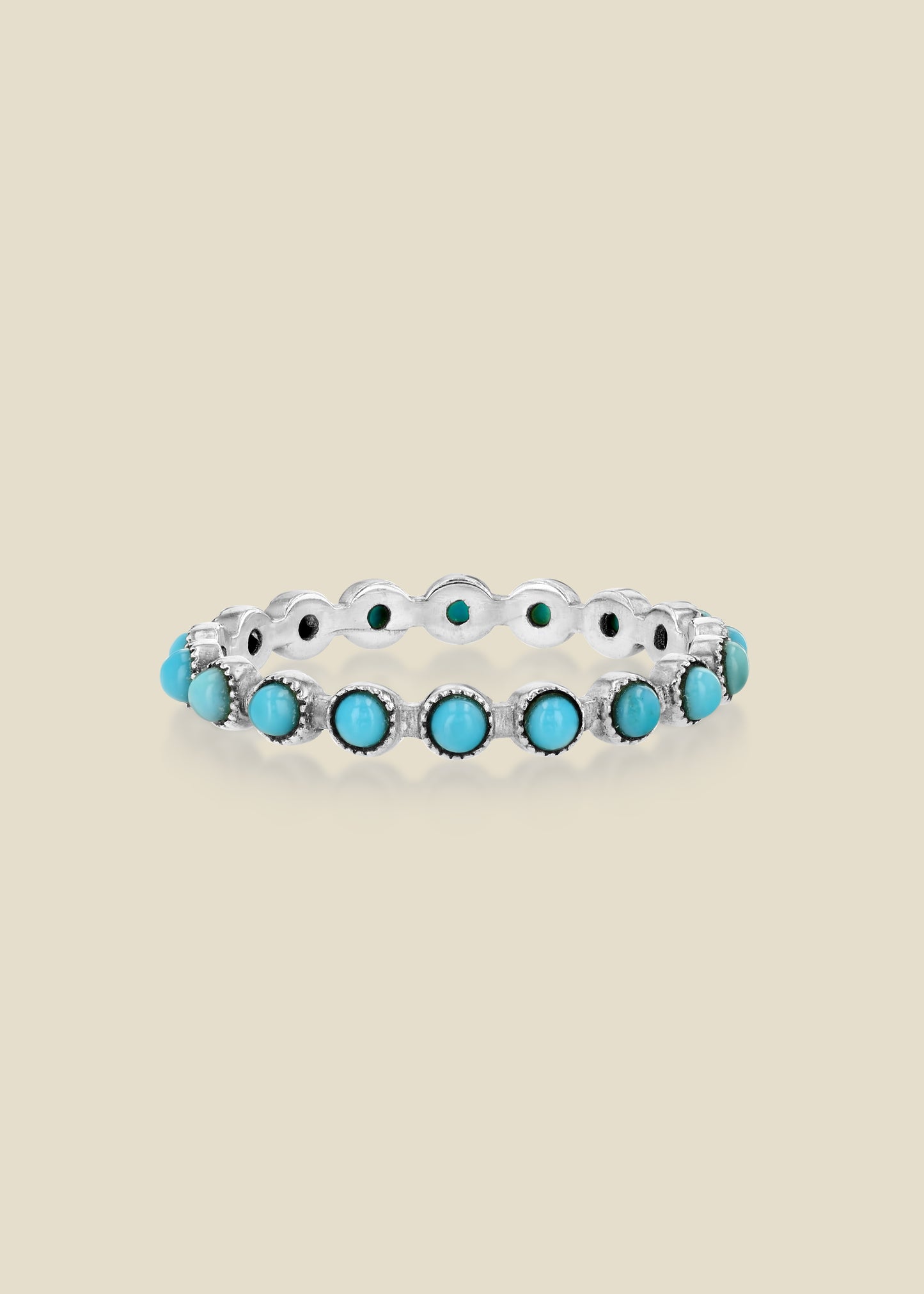 New Again Turquoise stone eternity band ring