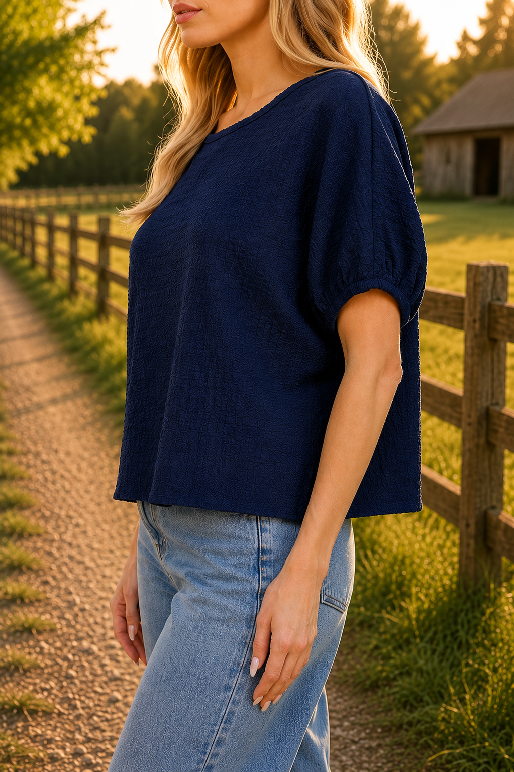 Allie Rose Dress me up top in navy