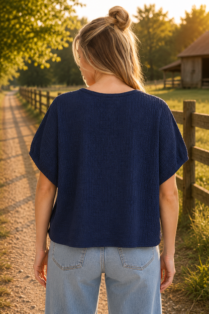 Allie Rose Dress me up top in navy