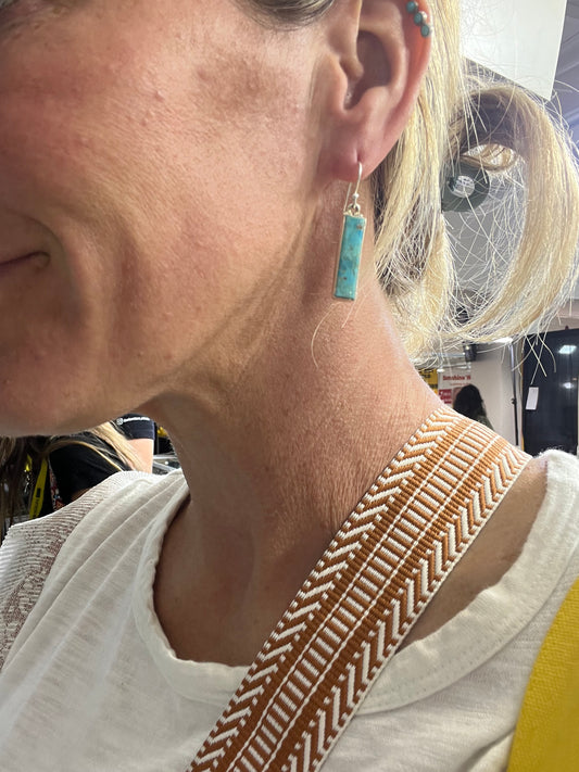 Bar kinsman sterling silver earrings