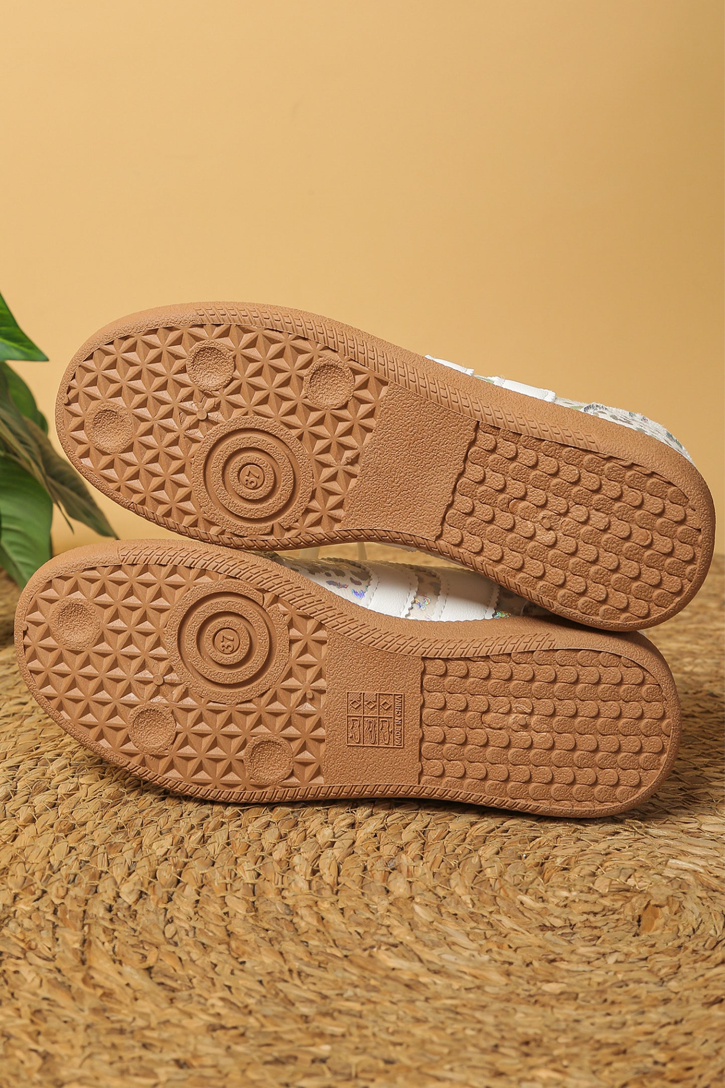 White PU Leather Leopard Printed Lace-up Sneakers-ships apx 2-20