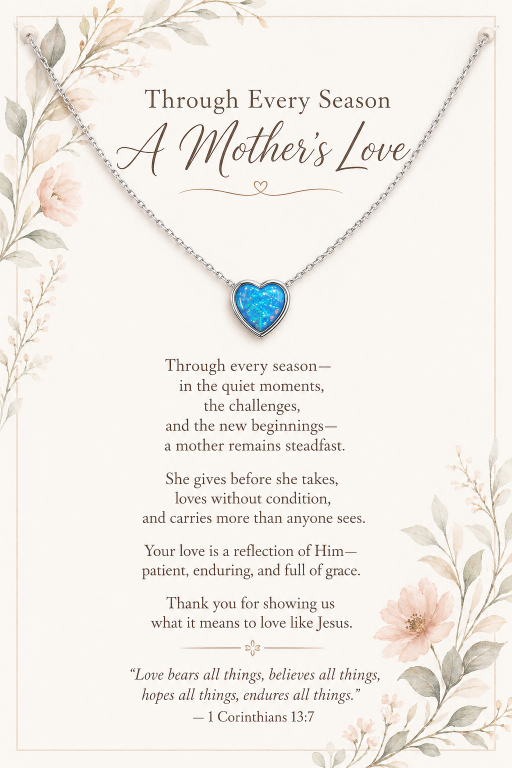 Genuine Opal heart Sterling Silver necklace