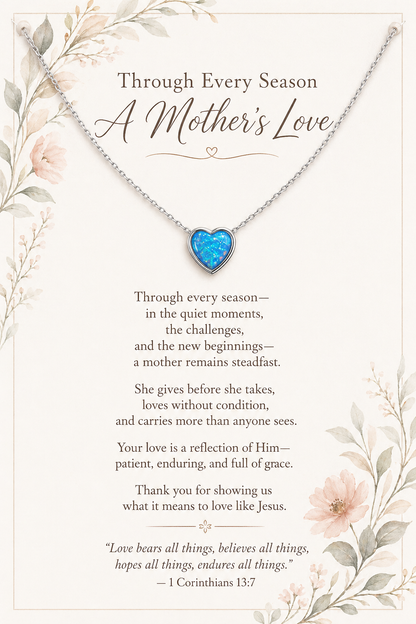 Genuine Opal heart Sterling Silver necklace