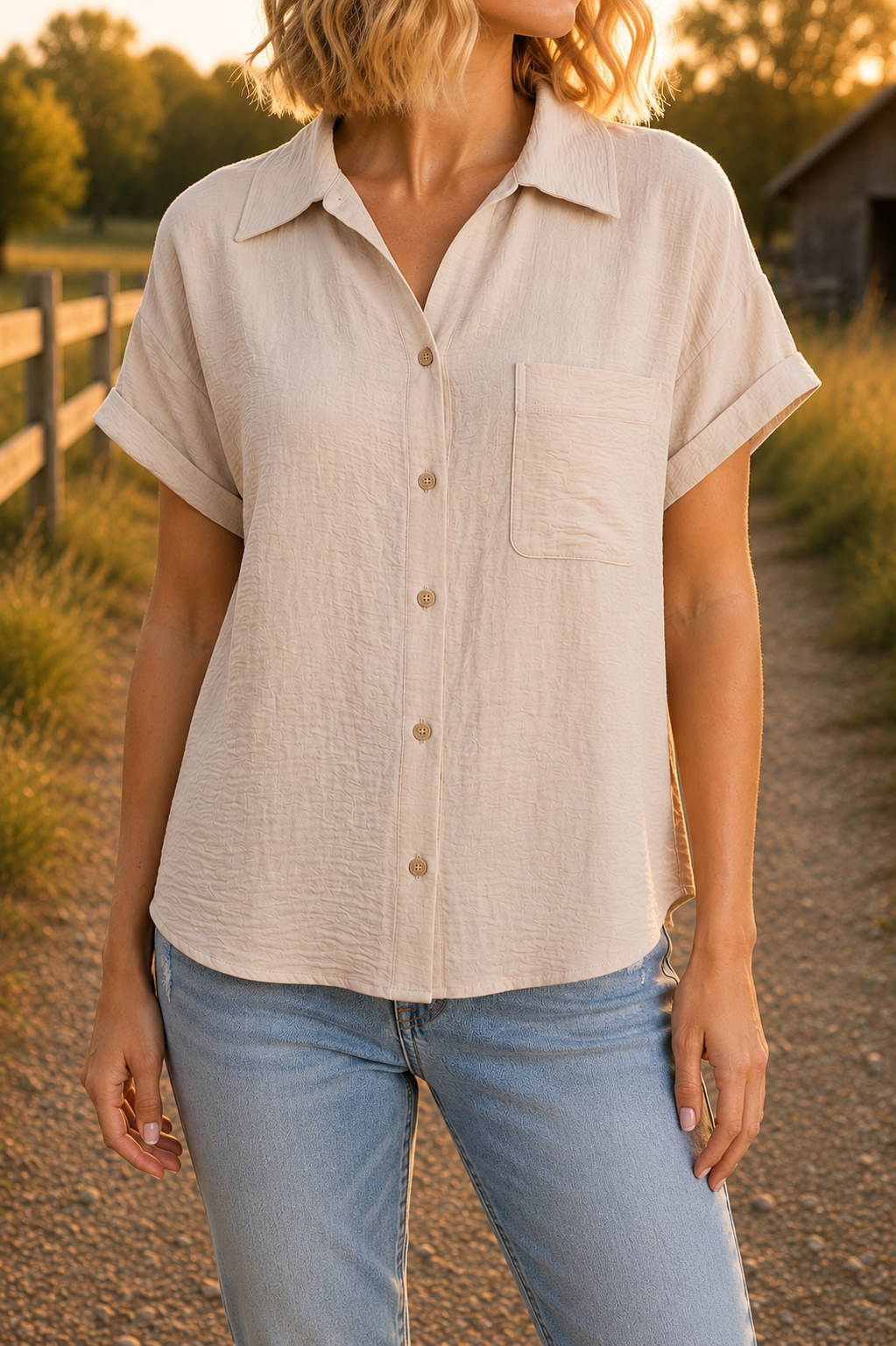 Staccato Collared Button Down Shirt