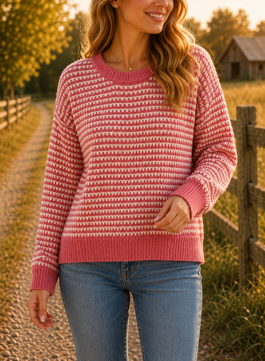 Staccato Crochet Knit Sweater