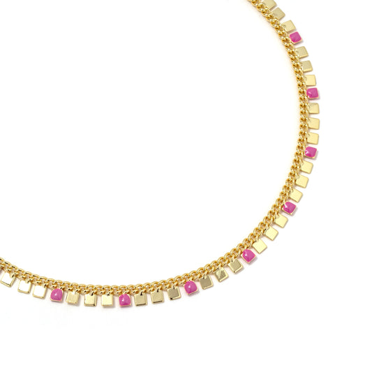 Cooper Necklace Pink