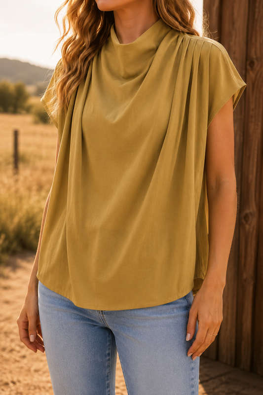 Doe and Rae Draped Dolman Top