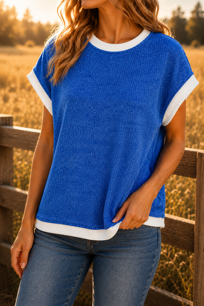 ES Exclusive Relaxed Fit Textured Knit Top