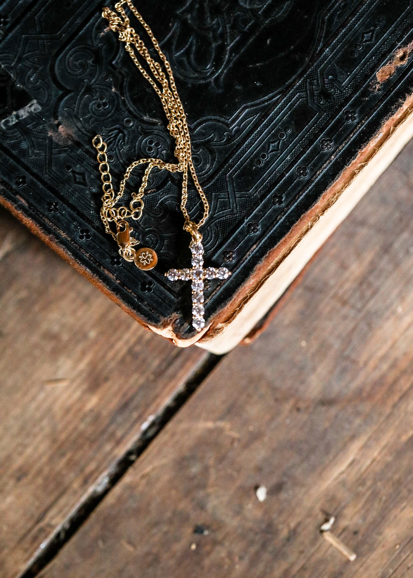 My Strength moissanite cross necklace