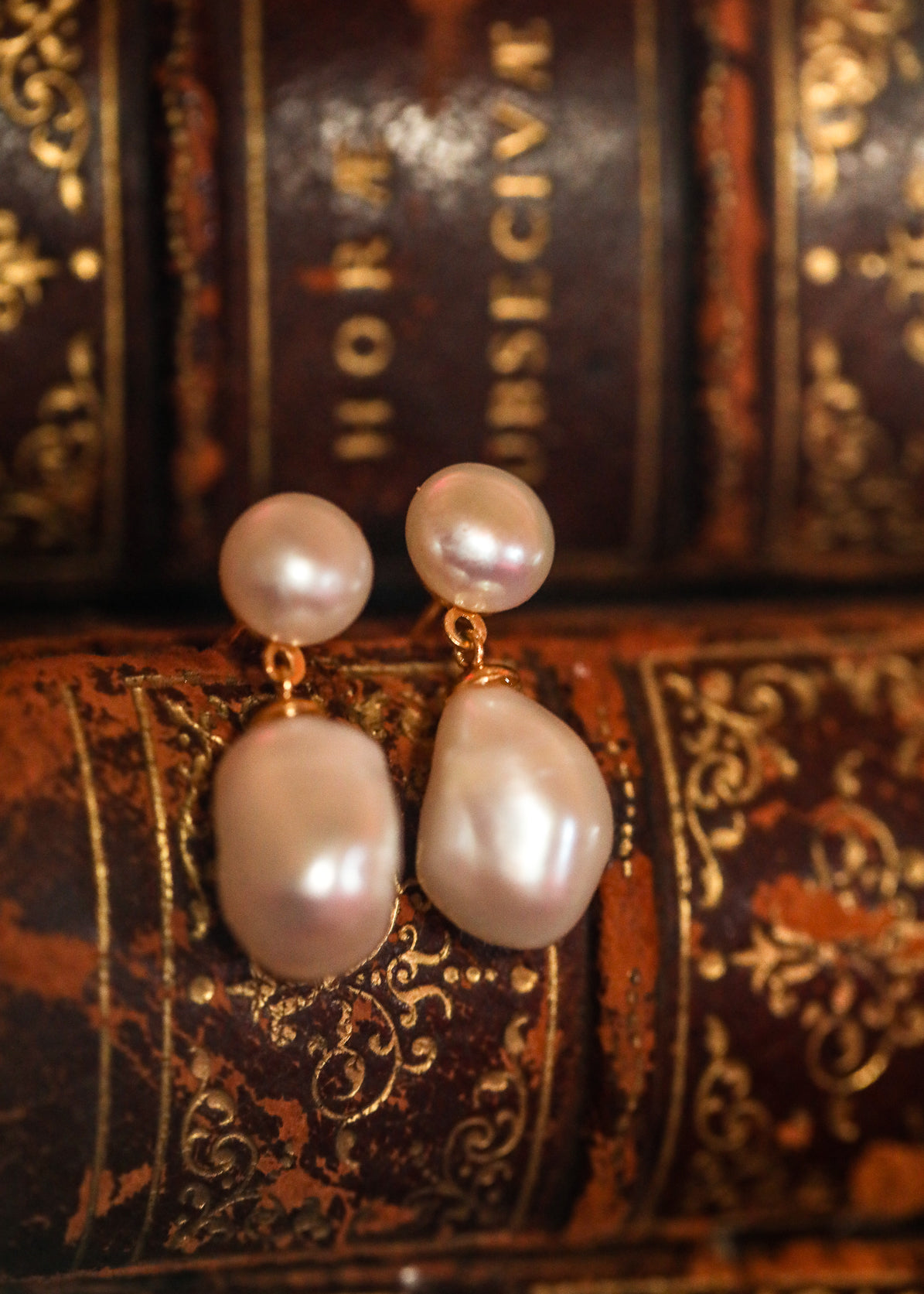 Above All Mother of Pearl Gold Vermeil Earrings