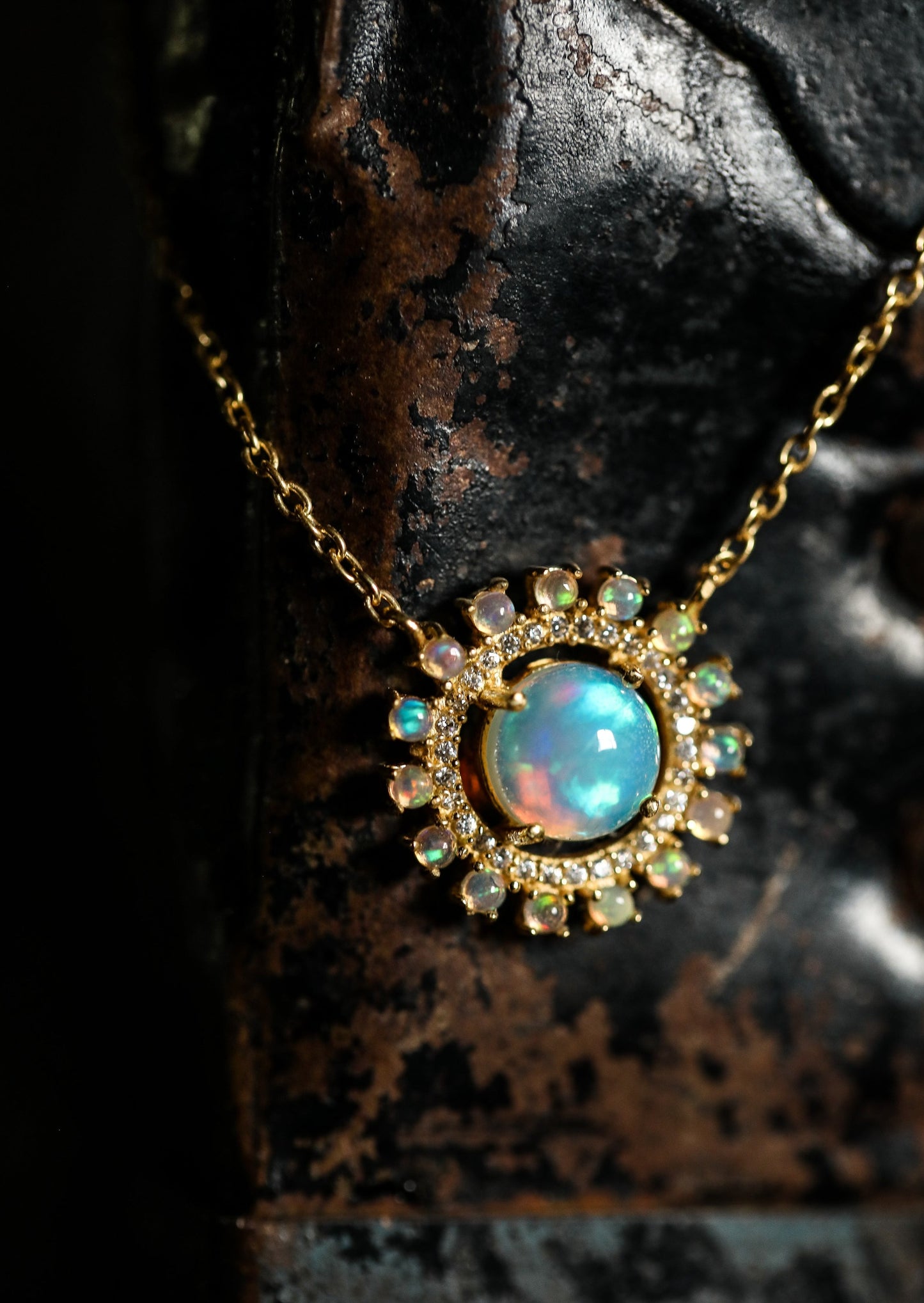 Tale as old as Time Opal necklace