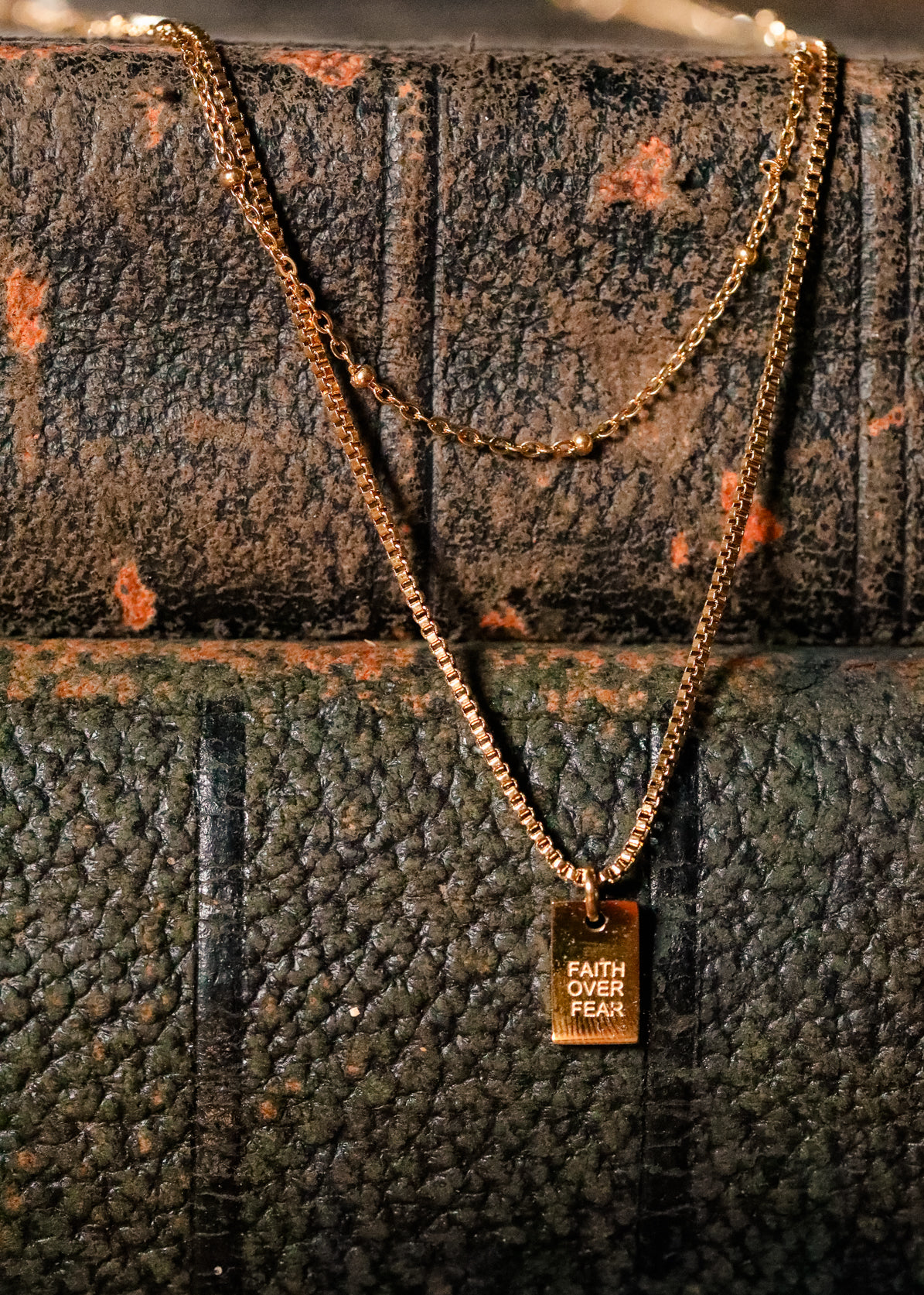 Faith over Fear Reversible Necklace