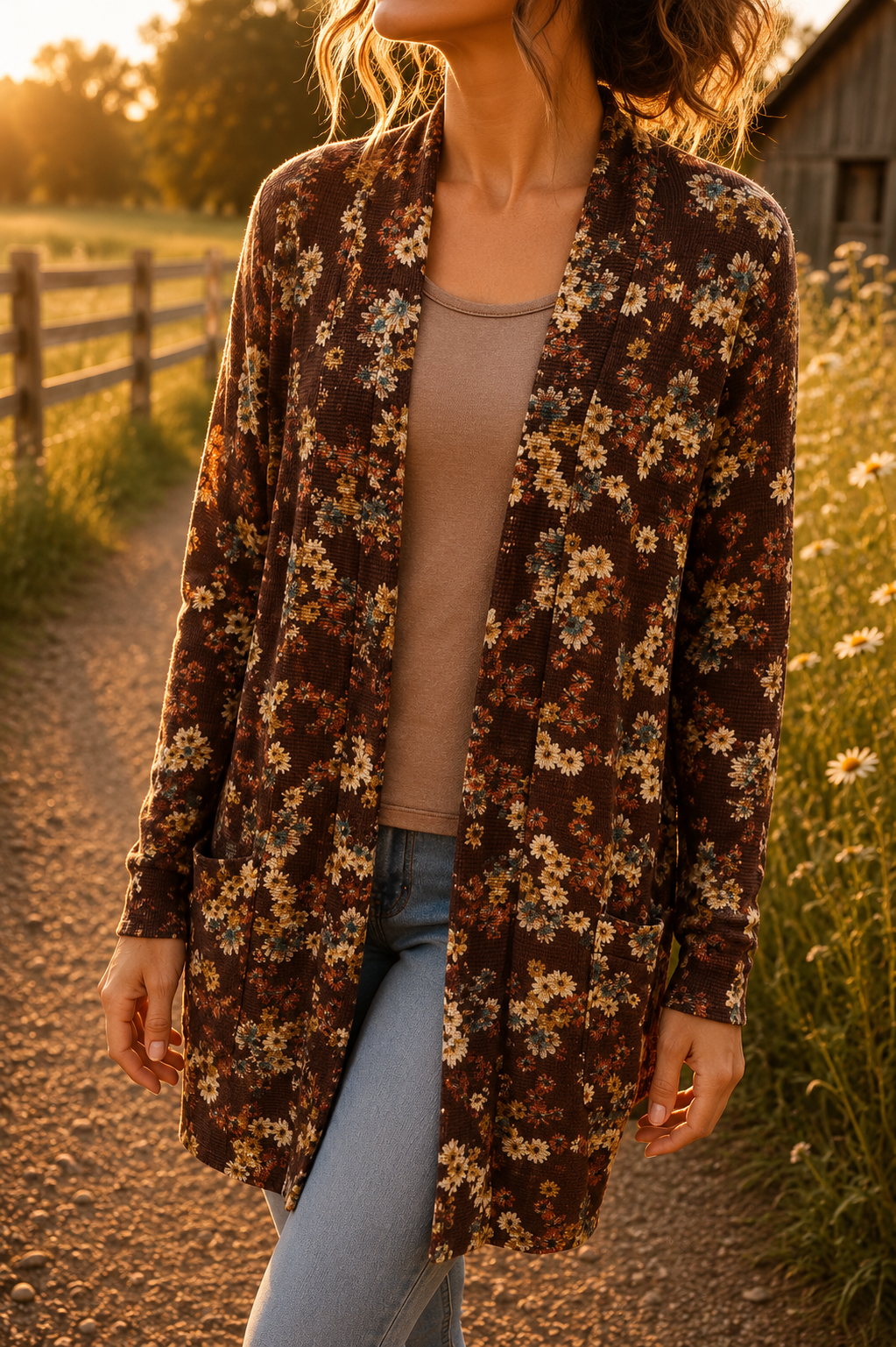 P. S. Kate Fall Florals Cardigan
