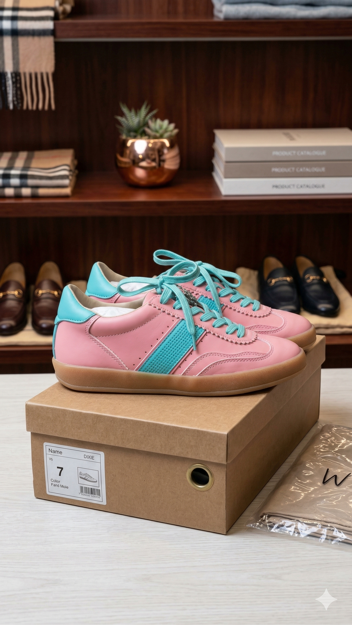 Miracle Miles Dixie Sneakers in Pink and Blue