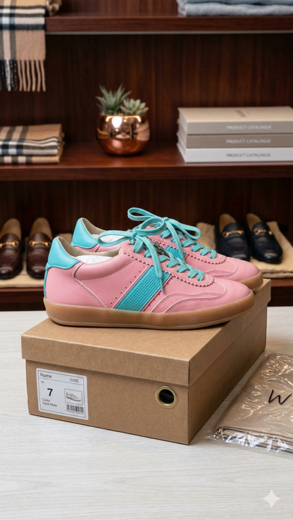 Miracle Miles Dixie Sneakers in Pink and Blue