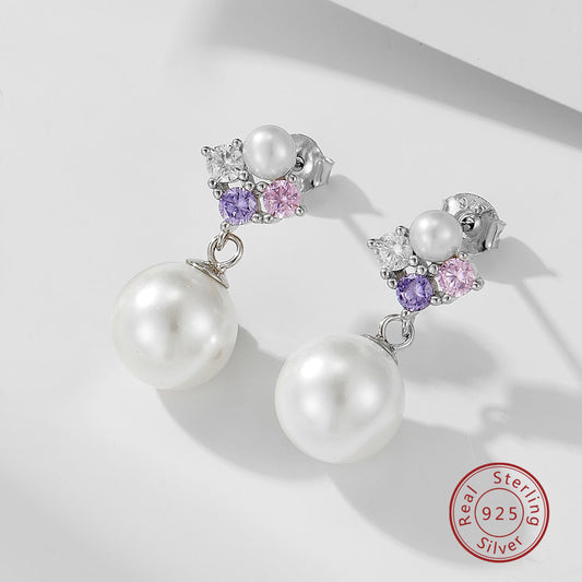 Zircon 925 Sterling Silver Mother of Pearl Jewelry Set