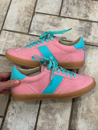 Miracle Miles Dixie Sneakers in Pink and Blue