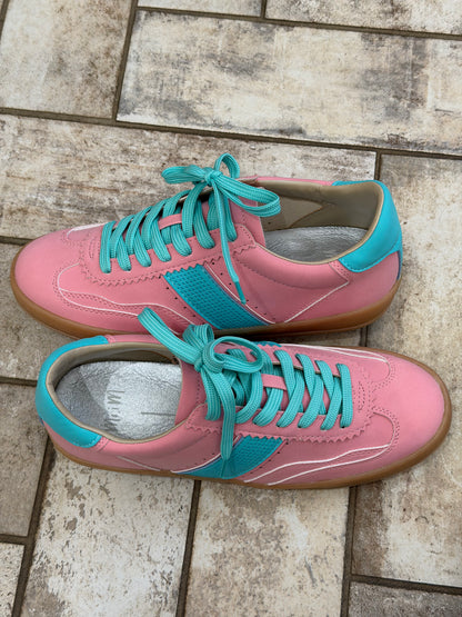 Miracle Miles Dixie Sneakers in Pink and Blue