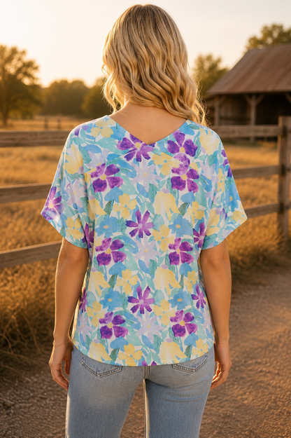 Loose Fit Floral Printed Top