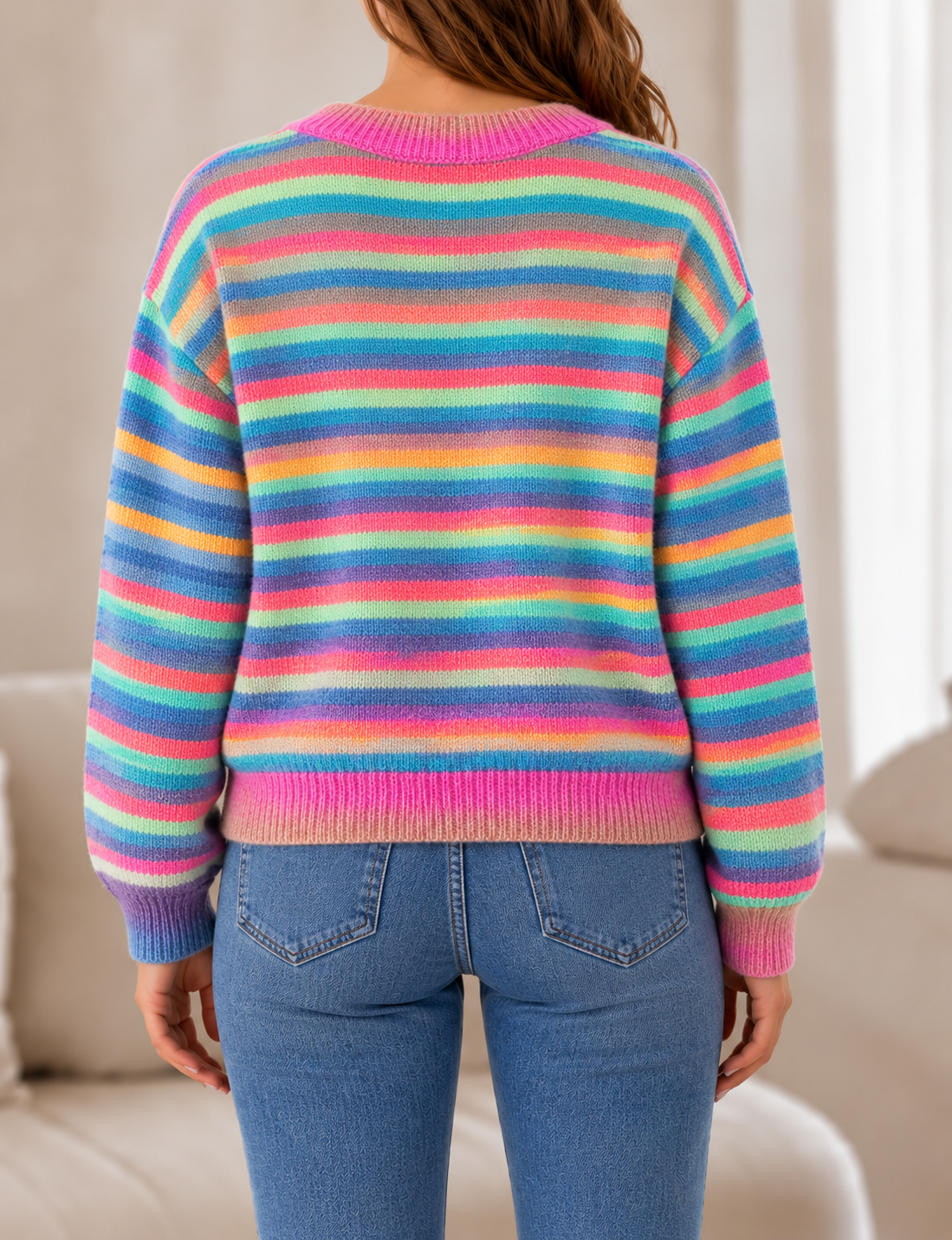 [PRE-ORDER] Multi Colored button up cardigan - Ships Early Dec