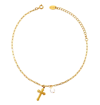 Alive in Him Cross bracelet/ ankle bracelet