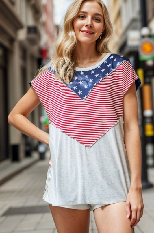 Pre-Order American Colorblock Heimish Top
